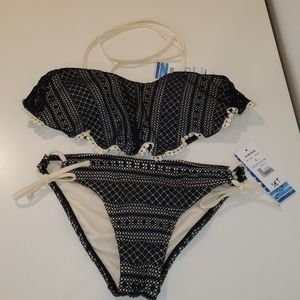 NWT Inmocean Crochet Strapless Bikini Set
